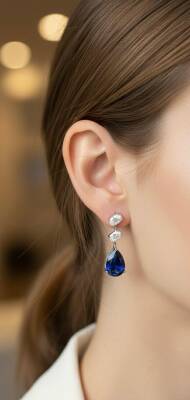 Jolie Tanzanit Taşlı Küpe - Nihan Dulon