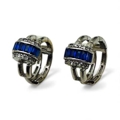 Juliet Blue Baget Taşlı Küpe - (1)