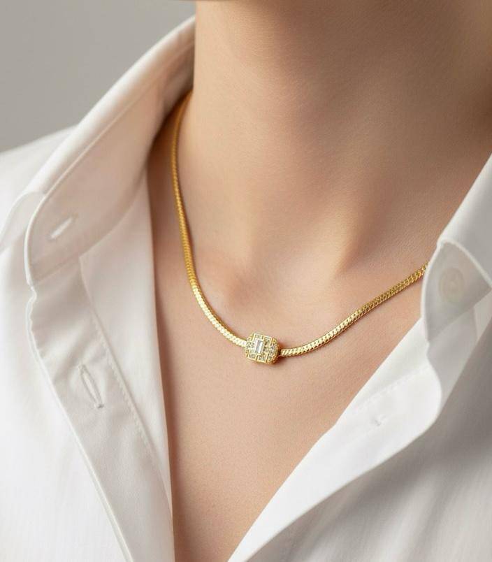 Kelly Baget Taş Kolye - 1