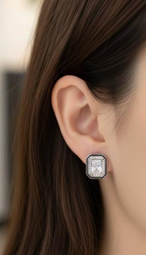 Kelly Taşlı Küpe 1 - 1