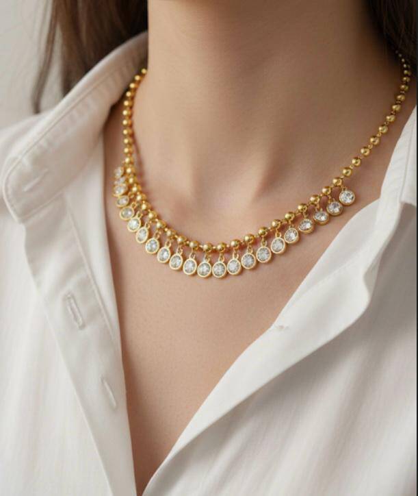 Kristal Taşlı Kolye - 1