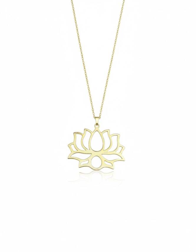 Laura Lotus Çiçeği Kolye - 1