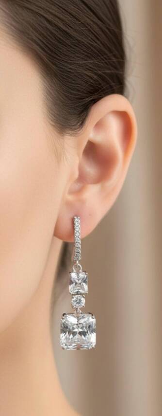 Lily Cut Mazonit Küpe - 1