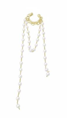 Lori İncili Kıkırdak Küpe gold - Nihan Dulon