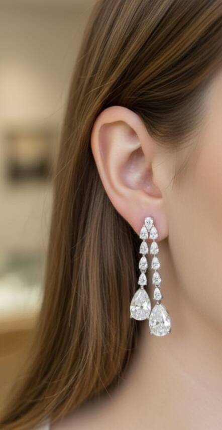 Lou Sallamalı Küpe İthal - 1