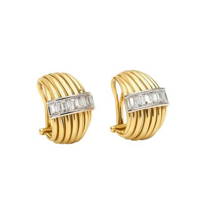 Love Baget Taş Detaylı Halka Küpe - Nihan Dulon