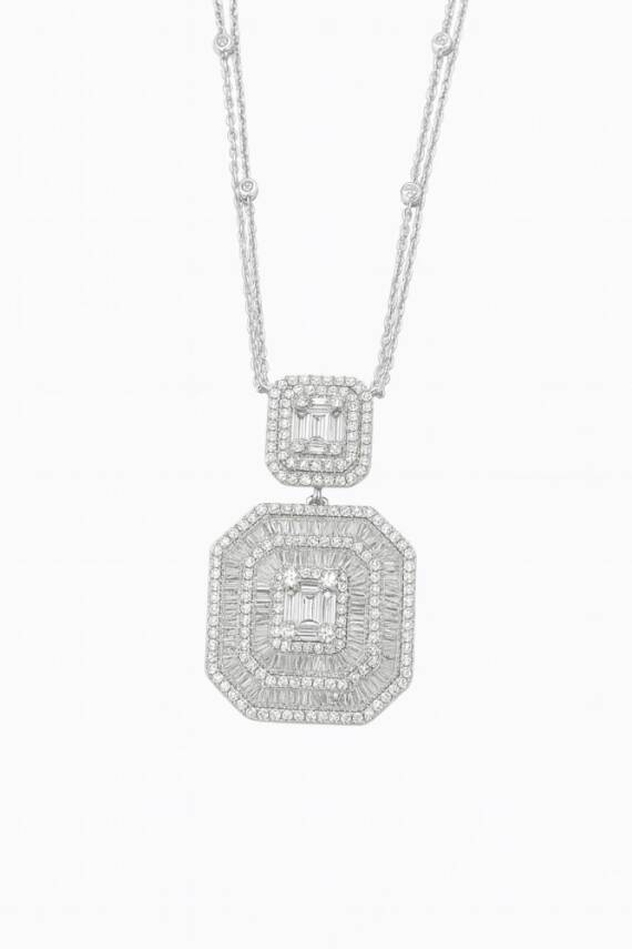 Love Baget Taşlı İthal Kolye - 2