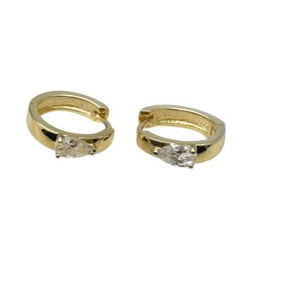 Lucida Taşlı Halka Küpe - Nihan Dulon