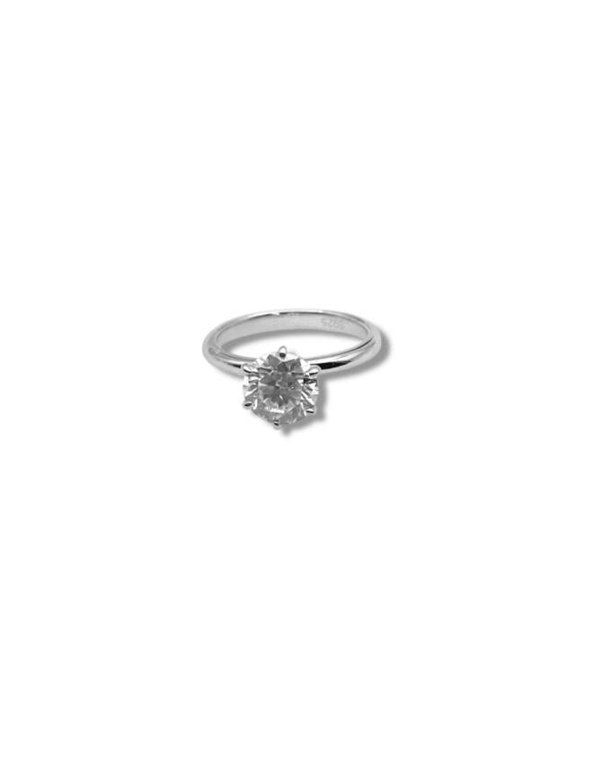 Lucky S Mazonit 1,5 ct Tek Taş Yüzük - 1