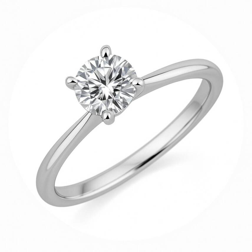 Lucky S Mazonit 1,5 ct Tek Taş Yüzük - 1