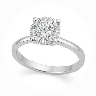 Lucky S Mazonit 2 ct Tek Taş Yüzük - 