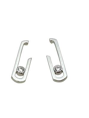 Marina İtalyan tek taşlı Küpe - Nihan Dulon