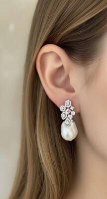 Mary İncili Küpe - 