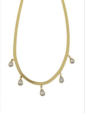 Melani Kristal Taşlı İtalyan Kolye - Nihan Dulon