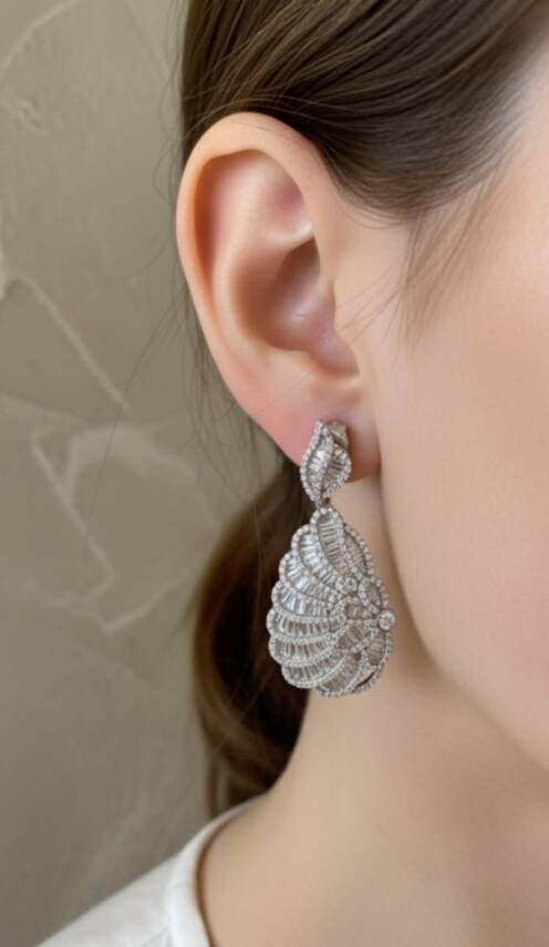 Mell Mazonit Taşlı Küpe - 1