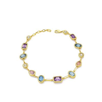 Melodi Renkli Taşlı Bileklik - (1)