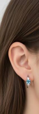 MİA Mavi Taş Küpe - Nihan Dulon