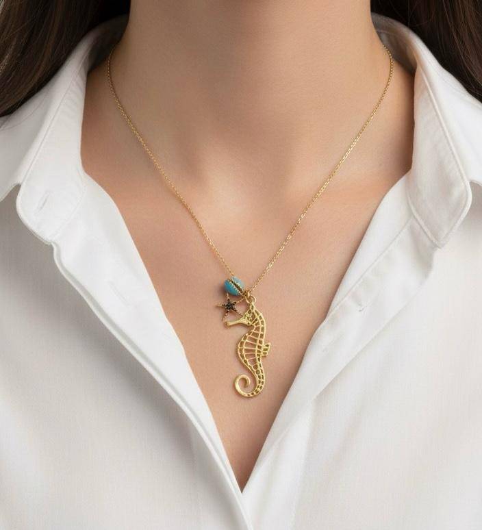 Mila Deniz Atı Kolye - 1