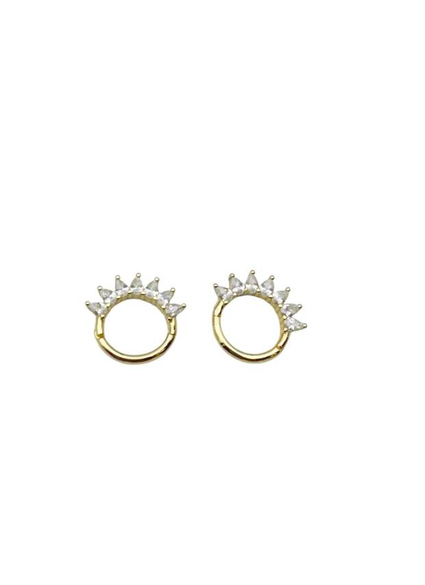 Minimal Gold Renk Küpe - 1