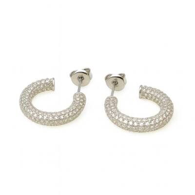 Nell Taşlı Halka Küpe - 