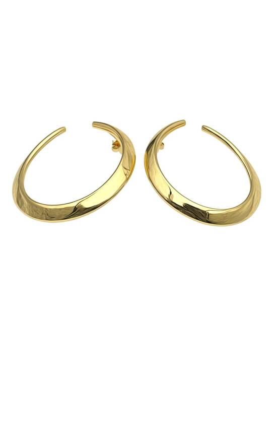 Nelly Gold Halka Küpe - 1