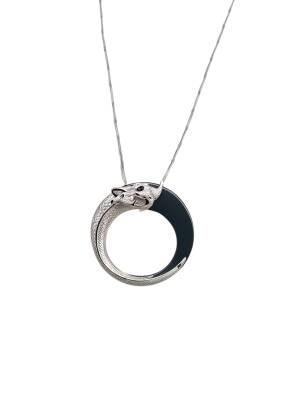 Pamela İki taraflı Panter Kolye İthal - Nihan Dulon