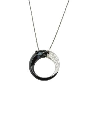 Pamela İki taraflı Panter Kolye İthal - Nihan Dulon (1)