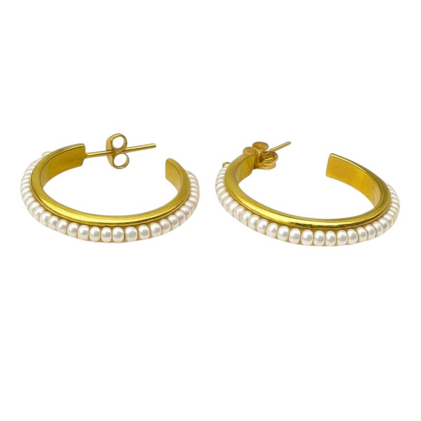 Paula İncili Halka Küpe - 2