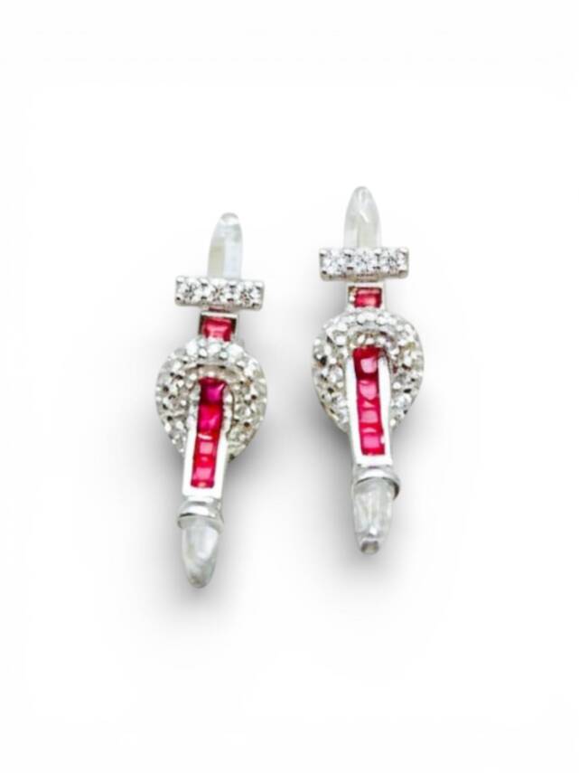 Paula Safir Taşlı Küpe - 1