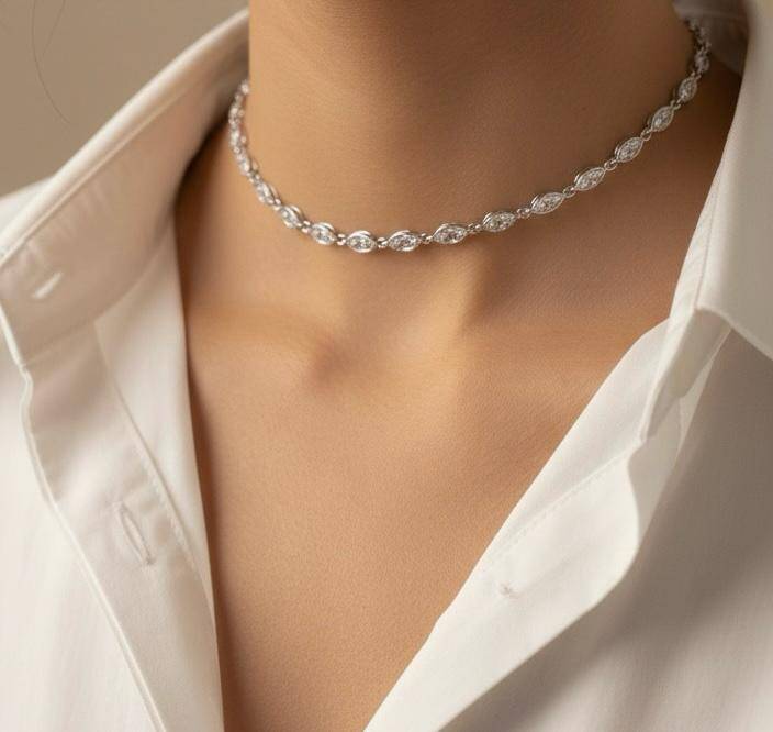 Percy Kristal Taşlı Kolye - 1