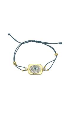 Quinn Baget Taşlı İp Bileklik - 