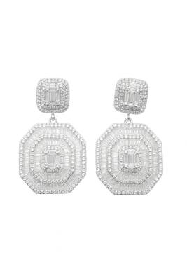 Rose İthal Piramit Küpe - (1)