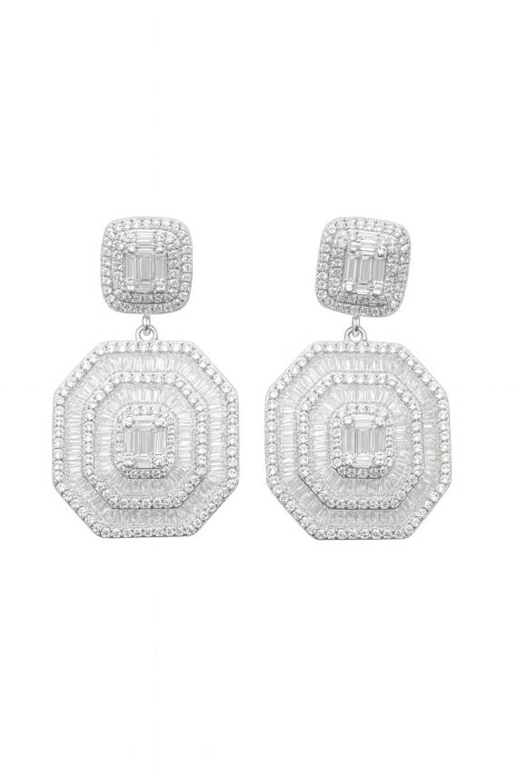 Rose İthal Piramit Küpe - 2