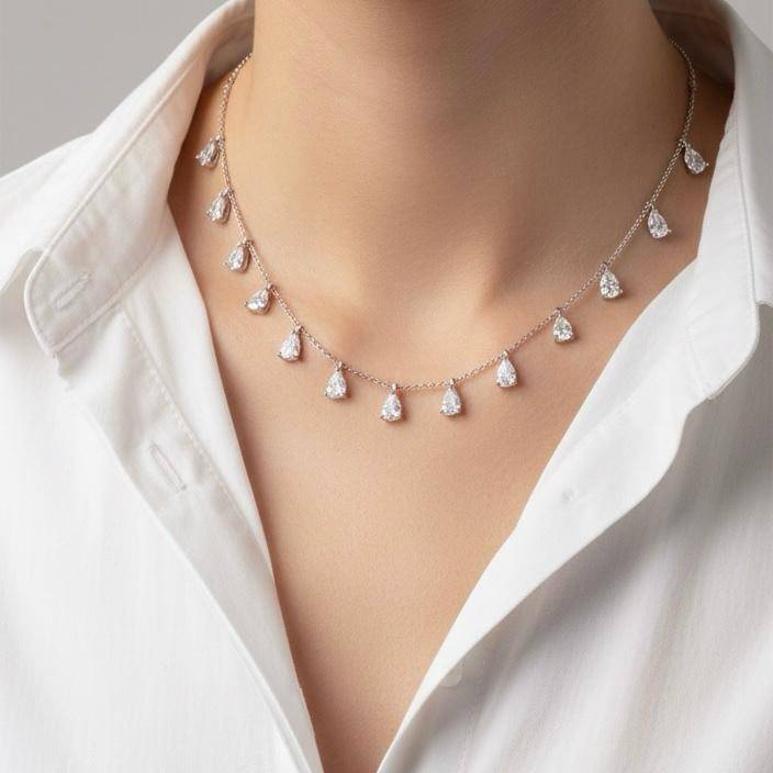 Sadny Kristal Taşlı Kolye - 1