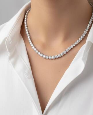 Su yolu Mazonit Kolye İthal 4 mm - Nihan Dulon