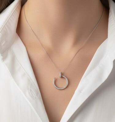 Taşlı Çivi Kolye - Nihan Dulon