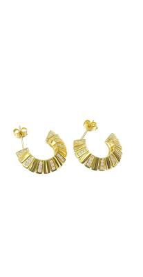 Tina Taşlı Halka Küpe - Nihan Dulon